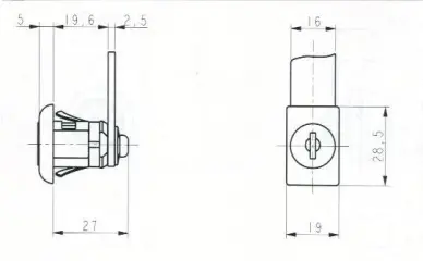 SERRURE BATTEUSE A AUTOCLIPS - 2 CLES