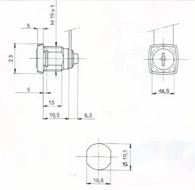 SERRURE BATTEUSE RS - 2 CLES