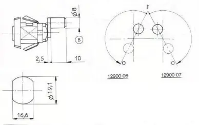 SERRURE A ROULEAU L15mm - 2 CLES