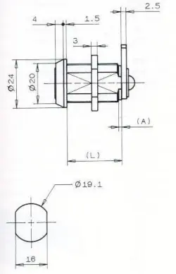 SERRURE BATTEUSE - 2 CLES