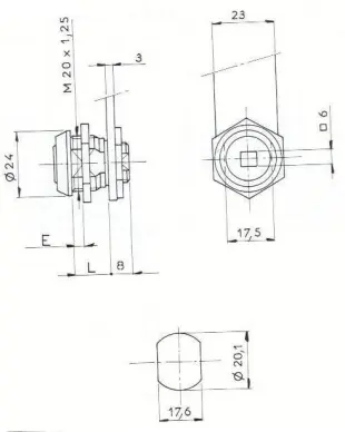 SERRURE BATTEUSE 911-220A RO-L13mm