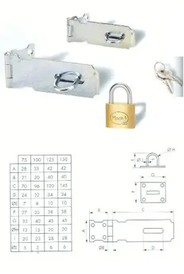 FERME PORTE CADENAS GALVA 140