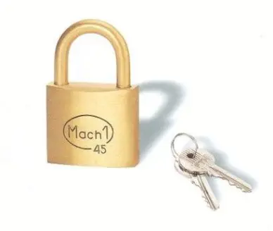 CADENAS SURETE - LAITON - 50mm - MEME VARIURE - 2 CLES