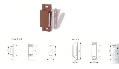 JEU 2 LOQUETEAUX MAGNETIQUES