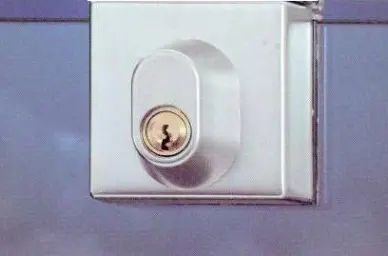 Serrure CAVALIER cylindre de porte en verre