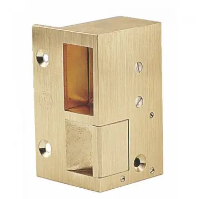 Gâche électrique applique en laiton à émission H85/L50 12V