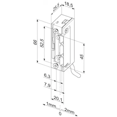 Gâche électrique à larder de 12V sans contact stationnaire SPE71