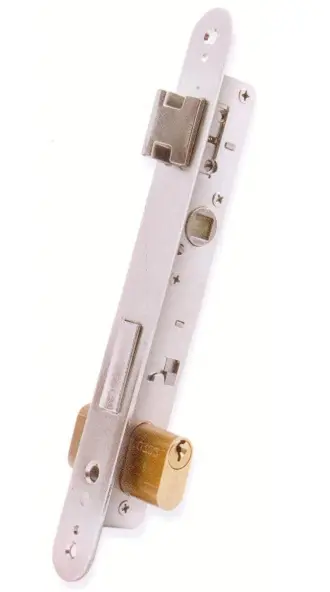 SERRURE PORTE METALLIQUE A CYLINDRE OVALE