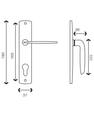 Béquille sur plaque EUROWALE inox fixation 165