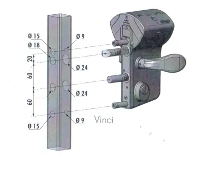 Serrure a code / combinaison mécanique LOCINOX barriere