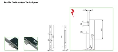 Serrure Omec Électrique pour Portail / Portillon