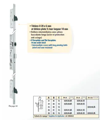 Serrure 3 points STREMLER - Menuiserie Aluminium