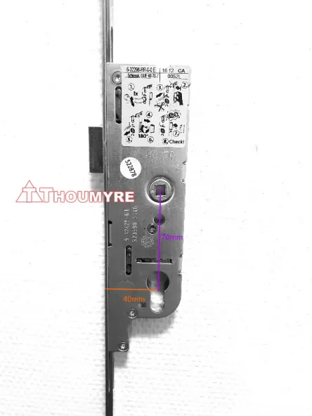 Serrure cremone GU europa 40-70 6-32298-RR-0 4 galets