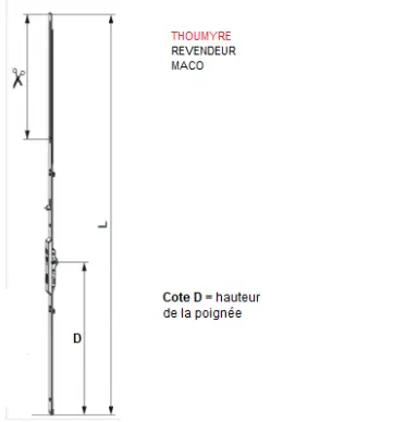 Serrure MACO GM 300 601-800 fenêtre - 2