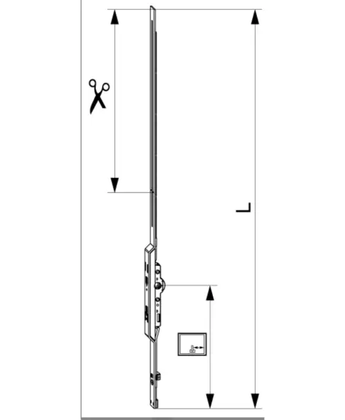 Serrure crémone MACO GM 400 841-1090 pour fenêtre OF