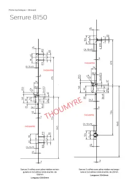 Serrure BRICARD 8150 NF | 3 Points | Encastrée - 2