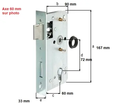 serrure pour cloture portail GAH ALBERTS 417116