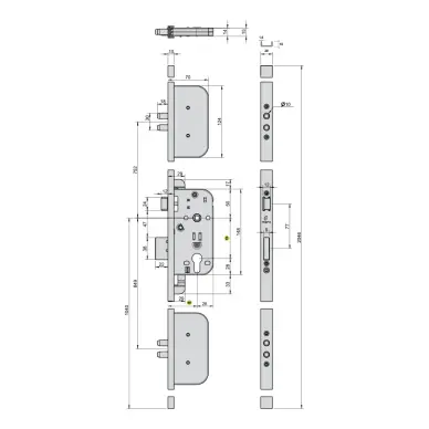 Serrure 735 TU pour Porte Blindée DECAYEUX