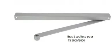 Bras à coulisse TS 5000 / 3000 GEZE réglable en hauteur argent