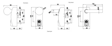 Module extérieur à béquille - TESA - ABLOY - 2