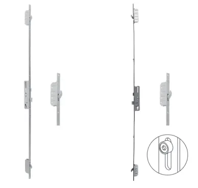serrure GNS 7881 axe 35/85 2 crochets 2 galets