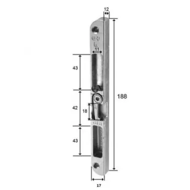 Gâche centrale GU pour fercomatic G-22826-01-R ou L