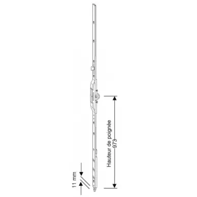 Crémone ROTO GR973 2065 pour fenêtre kit de remplacement complet - 2