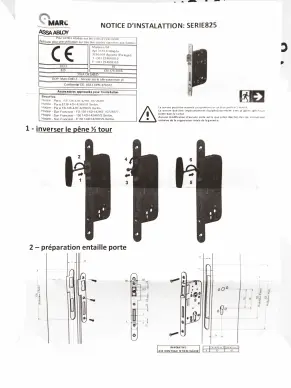 Serrure automatique MARC 825 Axe 50/70 URGENCE - 3