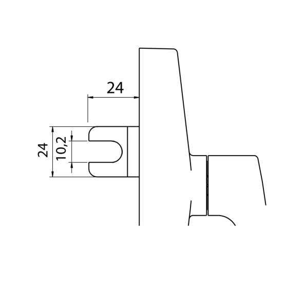 Poignée de fenêtre 9530 U MR | ASSA ABLOY