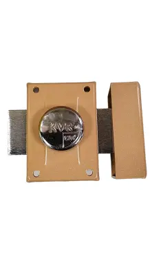 Verrou de sureté KFR CITY 30 à bouton bronze 3 clés (bois)