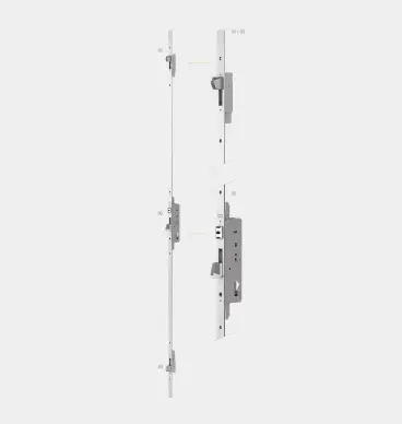 Serrure MARC 755 axe 35-85 3 pênes basculants