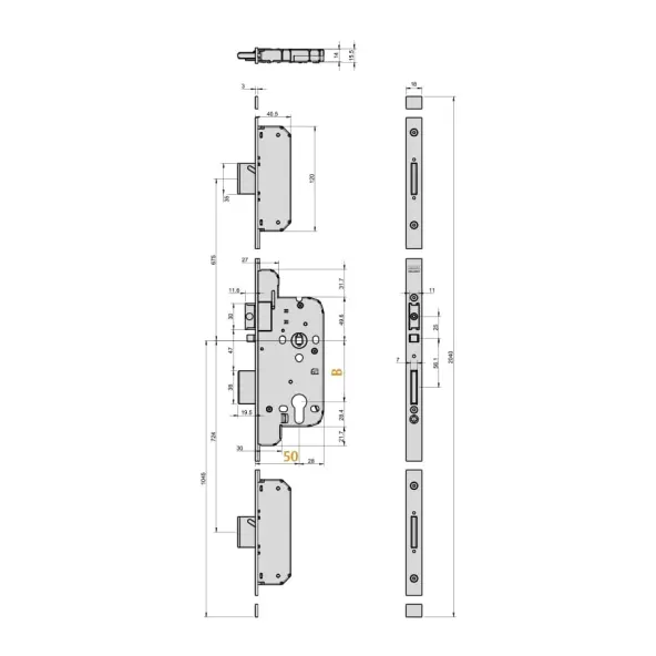 Serrure MARC ASSA ABLOY Série 836-50/70 MM