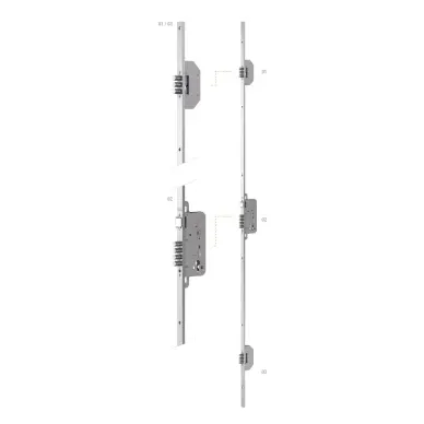 Serrure MARC 10 points cylindriques série 763