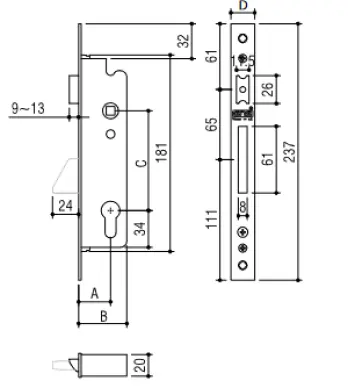 Serrure 1 point GNS-7797