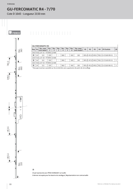 CREMONE FERCO-GU 6-33961-AU-0-0 AXE 92 4 GALETS