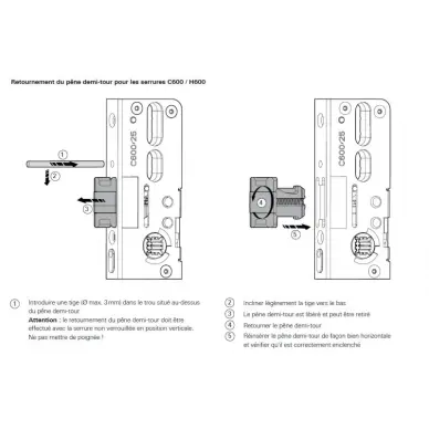 Serrure cremone ROTO relevage H650 35/92/8 - 2