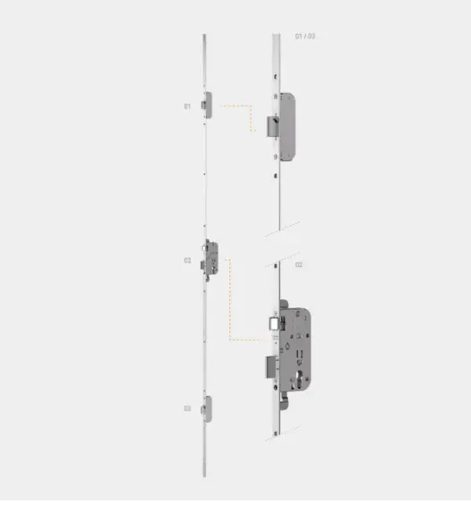 Serrure Marc 736 50/70 3 coffres encastre