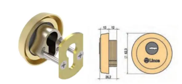 KIT SERRURE LINCE PORTE EN BOIS 60/85