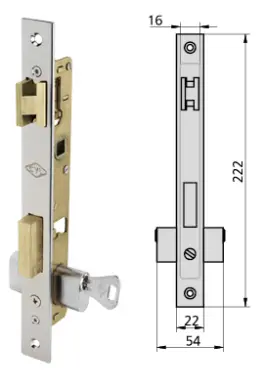 Serrure CVL 1963 pour portail cylindre ovale