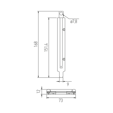 Serrure pour fenêtre 9212 MR ASSA ABLOY