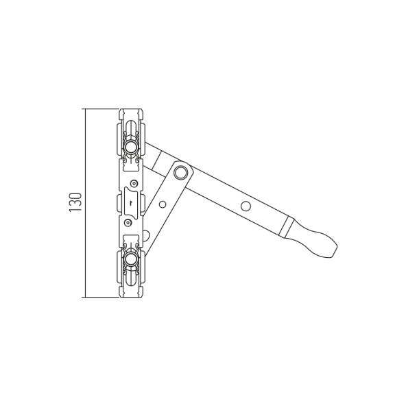Serrure pour fenêtre 9212 MR ASSA ABLOY