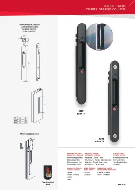 Kit verrou pour baie coulissante 4309 MR ASSA ABLOY - 1