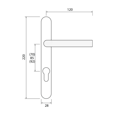 Béquille pour porte 20090 MR ASSA ABLOY