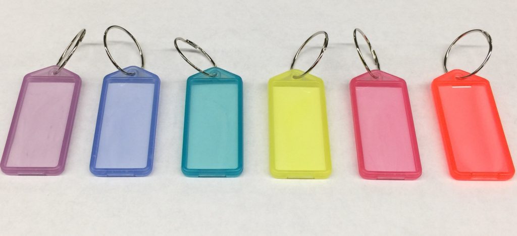 Porte-clés avec Partie pour Étiquette (Lot de 20) - Argenté, Taille