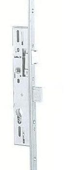 SERRURE A LARDER POUR MENUISERIE METAL A BASCULE.3 POINTS - U7/AXE 24