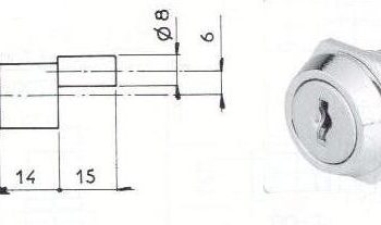 SERRURE A ENTRAINEMENT A ECROU - 2 CLES
