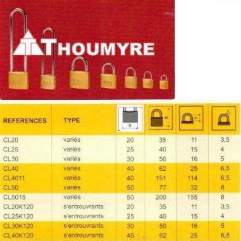CADENAS SURETE - 45mm/ANSE 145mm - 2 CLES