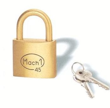 CADENAS SURETE - LAITON - 50mm - MEME VARIURE - 2 CLES