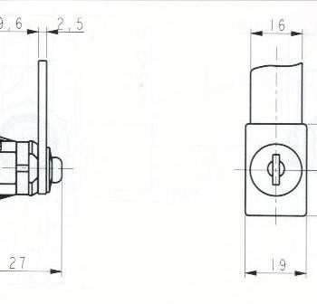 SERRURE BATTEUSE A AUTOCLIPS - 2 CLES