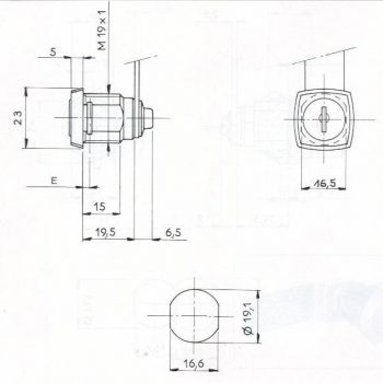 SERRURE BATTEUSE RS - 2 CLES 
